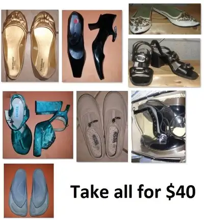 Size 7 Ladies Shoes Lot (Take all for $40)