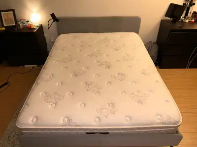 We are looking to get rid of our queen bed frame and mattress asap as we are getting a king bed. The...