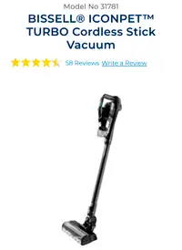 BISSELL® ICONPET™ TURBO Cordless Stick Vacuum 31781