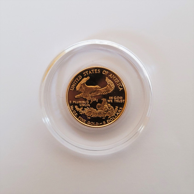 1/10 oz 1998 Gold Proof Eagle Coin in Arts & Collectibles in Mississauga / Peel Region - Image 2