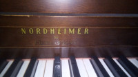UPRIGHT CONSOLE PIANO NORDHEIMER by HEINTZMAN w/ Matching Bench