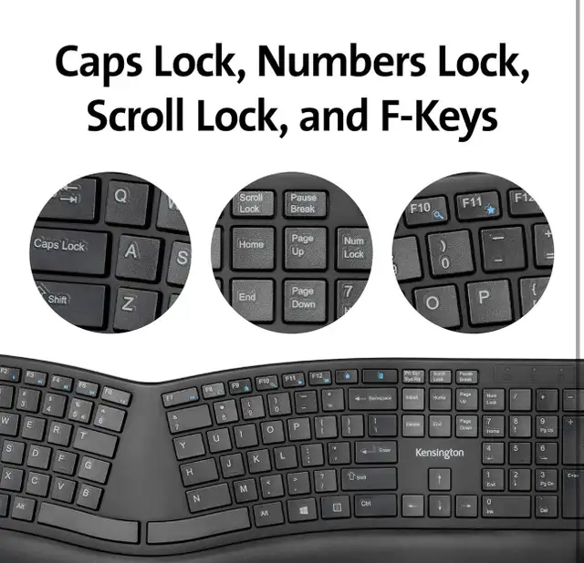 Kensington Pro Fit Ergonomic Wireless Keyboard and Mouse in Mice, Keyboards & Webcams in Kitchener / Waterloo - Image 9