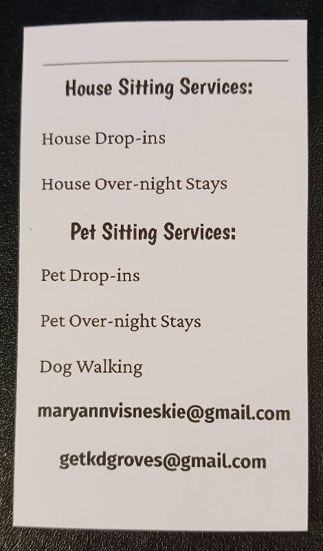 House and Pet Sitting in Animal & Pet Services in Sarnia - Image 2