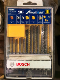 New Bosch U10RC 10-Piece Assortment U-shank Jig Saw Blade Set 