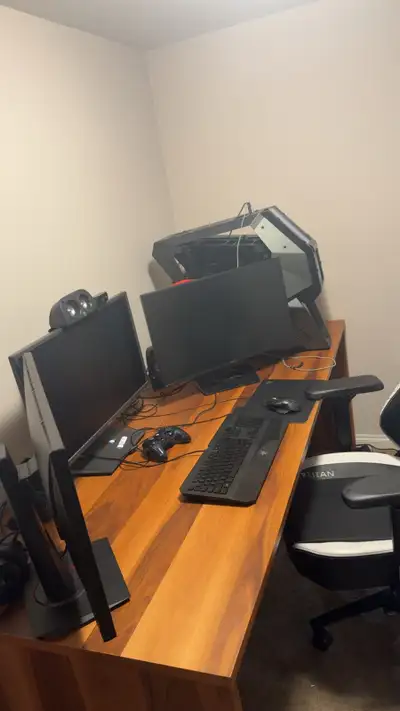 complete pc setup including desk , View more