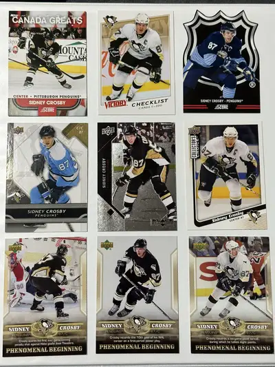 Sidney Crosby hockey card lot, View more
