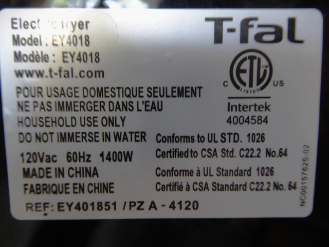 T-Fal Easy Fry XL Digital Air Fryer 4.2L capacity in Microwaves & Cookers in Calgary - Image 4