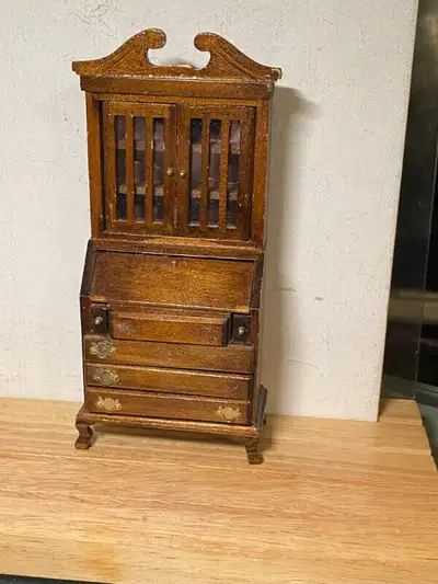 Vintage Doll House Furniture Wooden Cabinet, View more