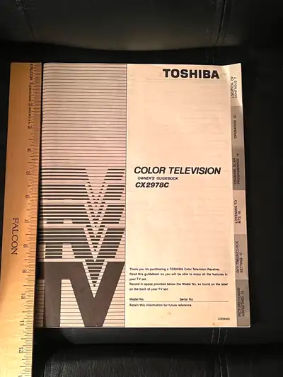  Vintage Toshiba colour television owners manual, View more