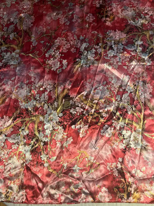 Like NEW CHINESE 100% SILK FLORAL Cherry SCARF China -Christmas in Women's - Other in Calgary - Image 5