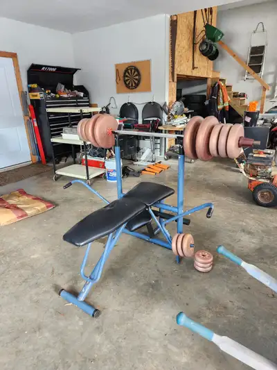 weight bench with weights, View more