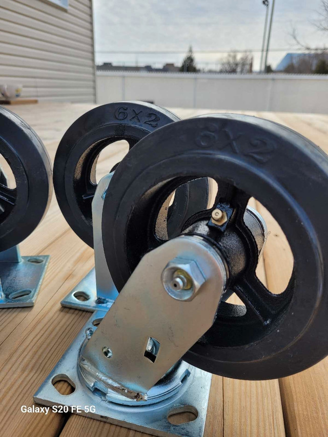 Roues 6x2 rubber,  rubber casters 6x2 dans Autres équipements commerciaux et industriels  à Ouest de l’Île - Image 3