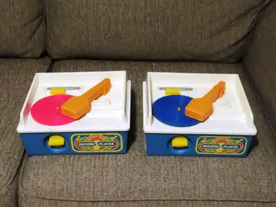 Vintage Fisher Price Windup Music Box Record Players, View more