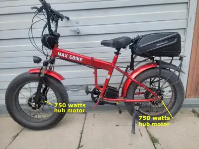Daymak Electric Bike DUAL MOTOR 750+ 750watts, View more