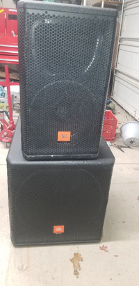 JBL MRX512 and 518S speaker system