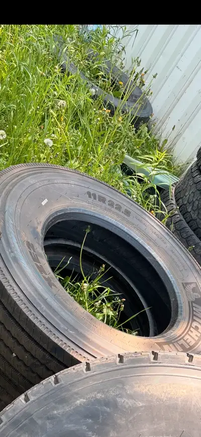 2 new virgin Michelin trailer tires less than 1000km on them can meet up this weekend Salisbury area
