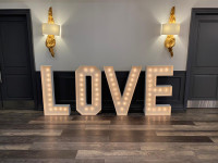 Rustic Wood LOVE Marquee Letters for Rent