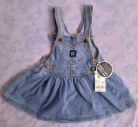 BRAND NEW - Baby Bgosh Cute Denim Girl's Dress (Size 12M)