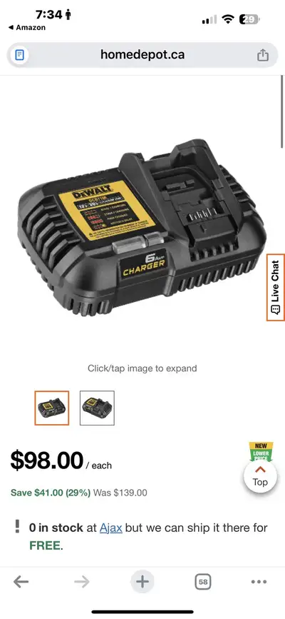 Dewalt charger , View more