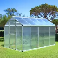 10'x6'x6.4' Walk-in Garden Greenhouse Polycarbonate Panels Plant