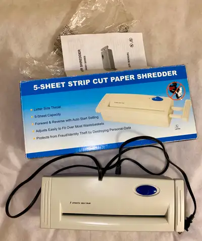 Paper shredder never used