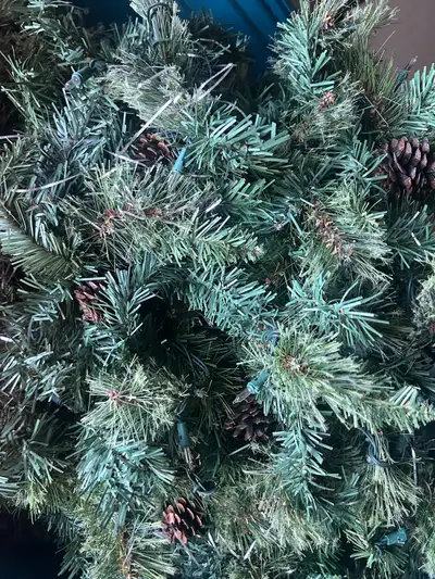 Artificial Christmas Tree with Lights and Pinecones, View more