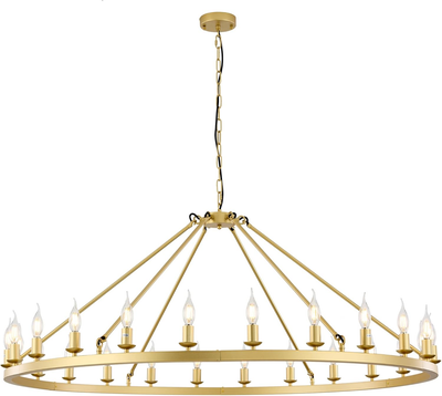 New Gold Wagon Wheel Chandelier, View more