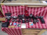 Old Camera Collection - Canon AE-1, Konica, Minolta, Pentax, Exc
