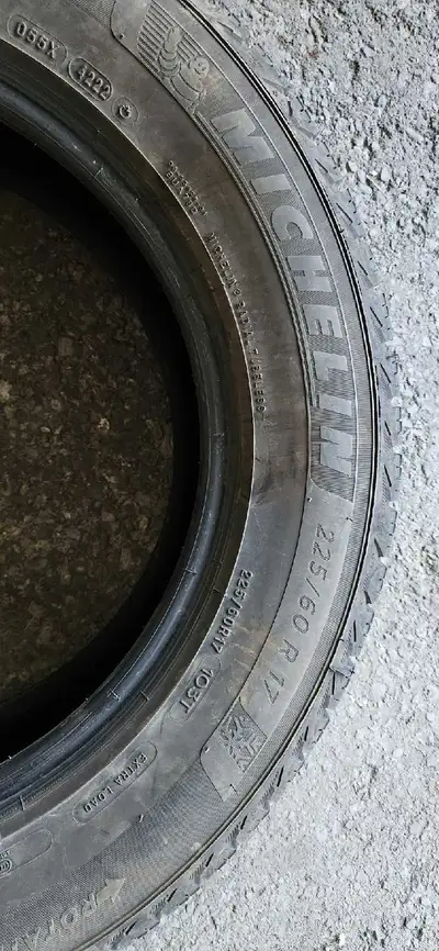 4 winter Michelin tires not on rims, $500 firm, tires used for 2 seasons, rarely driven by elderly l...