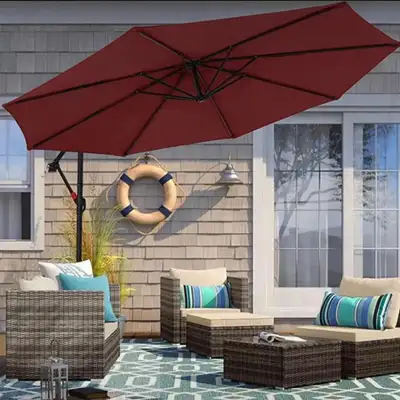 ⛱ Materials：The fame is made of heavy duty anti-rust Fe-Al material and cover is made of 100% polyes...