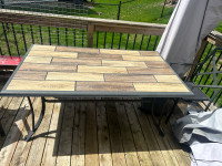 Patio table and 6 chairs 