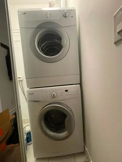 Whirlpool washer and dryer. Fully operative and in above average, View more