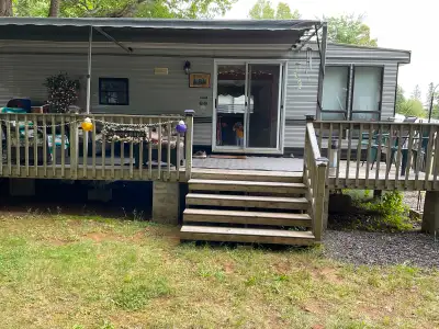 Everything goes with the trailer which includes dishes, pots & pans, cups, glasses, keurig coffee ma...