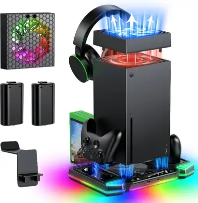 NEW Cooling Fan and Charger Station Accessories for Xbox X, View more