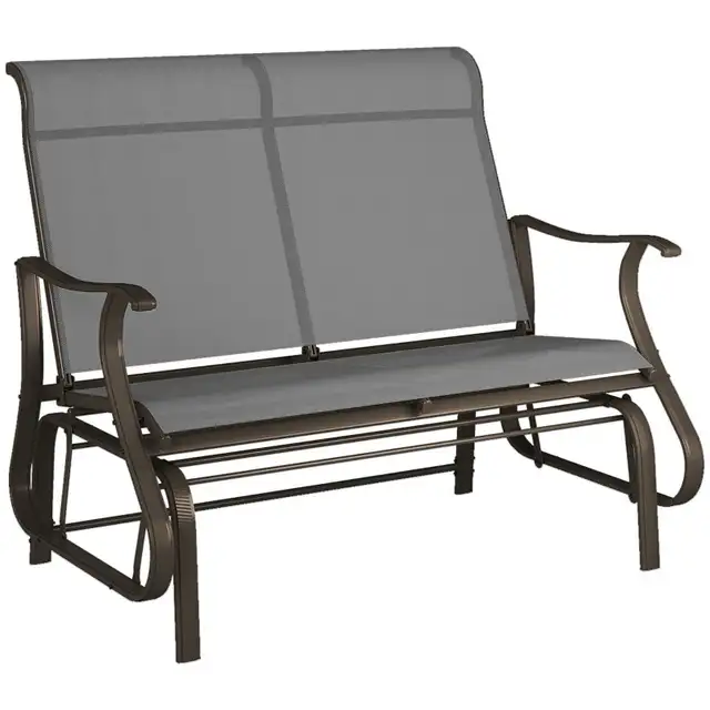 Garden Double Gliding Chair, Patio Glider Armchair， Outdoor, B in Patio & Garden Furniture in Markham / York Region - Image 4