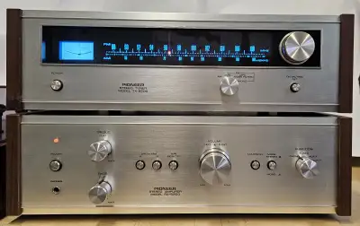 Pioneer SA-5200 amplifier, TX-6200 AM/FM Tuner, PL-10 turntable, View more