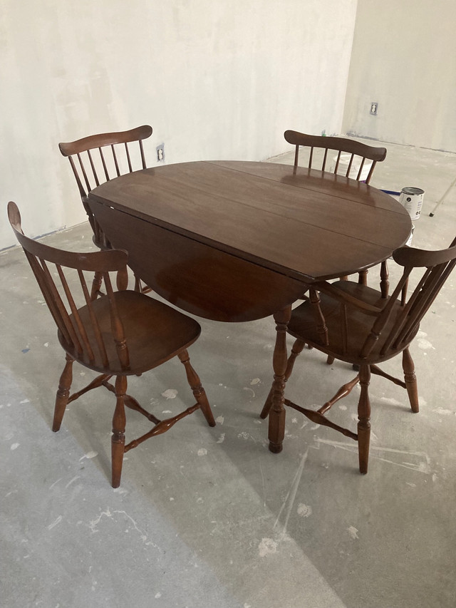 Antique 1970s Solid Wood Dining Table Set  in Dining Tables & Sets in Trenton