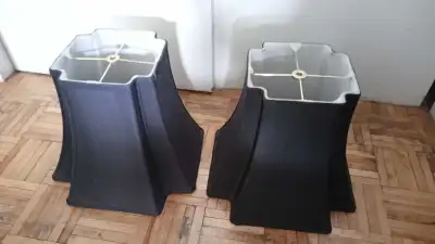 black lamp shade pair, View more