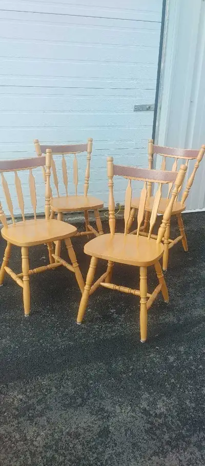 4x solid chairs dinning , View more