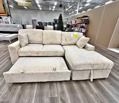 Corduroy Pull-Out Sofa Bed, View more