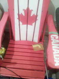 Canadian flag chair 
