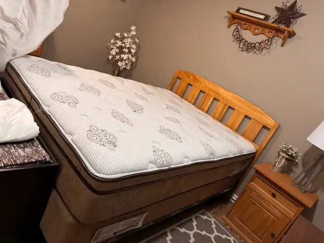 Full Size Bed with Night Stand in Beds & Mattresses in Cornwall - Image 3