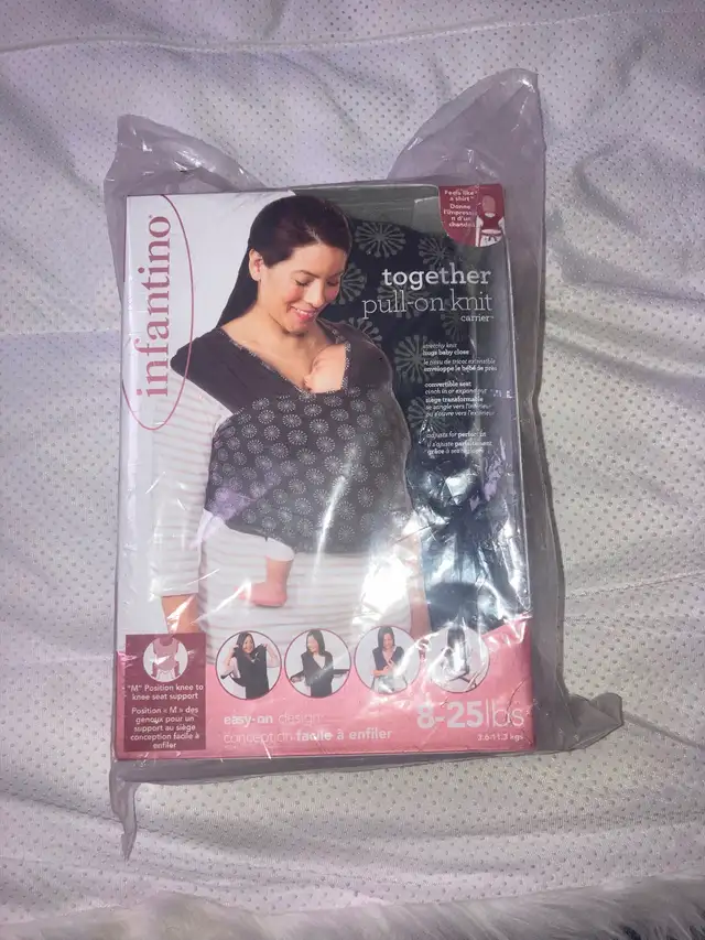 Infantino-Together pull- on knit carrier- baby carrier 8-25lbs in Strollers, Carriers & Car Seats in Brantford - Image 3