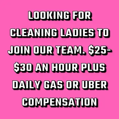 Looking For Experinced Cleaners! – Join Our Team! , View more