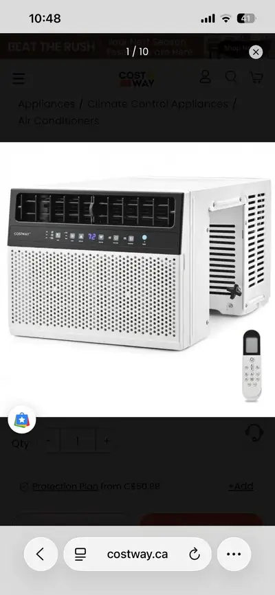 Costway Windows Air Conditioner in U -Shaped 10,000BTU, View more