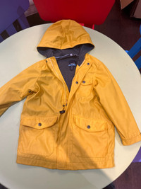 Gap Kids Yellow Waterproof Rain Jacket size 4-5