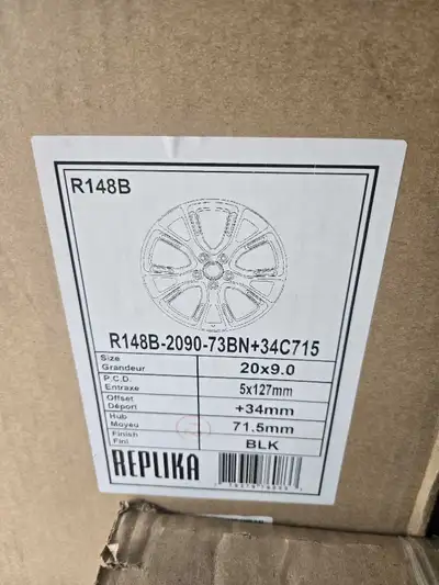 I am selling a set of 4 Replica R148B rims, sized 20x9.0 with a 5x127mm bolt pattern and a +34mm off...