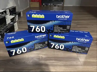 3 Brother TN760 High Yield Toner Cartridge - NEW, View more