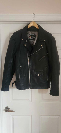 3XL men's leather riding jacket