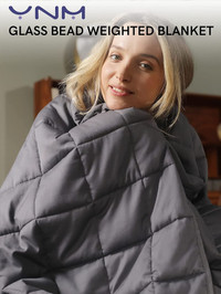 YnM 20lbs Weighted Blanket Light Gray - 50% OFF